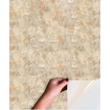 Imagem de Adesivo Piso Autocolante Lavável Chão Marmore Bege Carrara - DecoraPlu