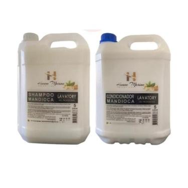 Imagem de Kit Galão Mandioca Homme Marine 5Lts Shampoo e Condicionador