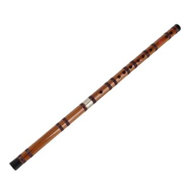 Imagem de Generic Flauta de Bambu Chinesa Espessura Moderada Aguado Som Nítido Universal Profissional Músicas Populares para Adultos Adolescentes 2 Seções Preto Branco F Key (Tecla F)