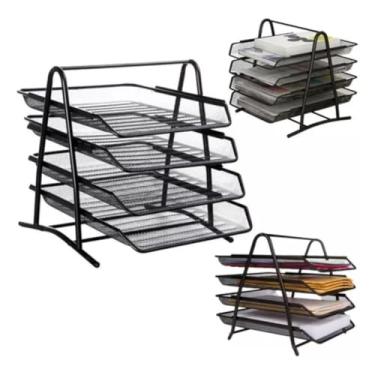 Imagem de organizador mesa porta A4 papel documentos 4 bandeja 3 bandeja(3 anda)