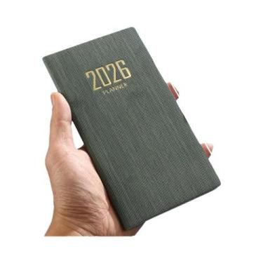 Imagem de Caderno De Couro A6 2026 Com 128 Páginas, Agenda Diária, 365 Dias, Em 
