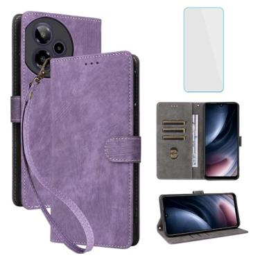 Imagem de IUQXU Capa para celular AT&T Verge 2/Criket Icon Plus 2026 com protetor de tela [bloqueio RFID] Capa de celular de couro com suporte flip feminino e masculino para Criket Icon 7 Icon7 5G IconPlus 2026