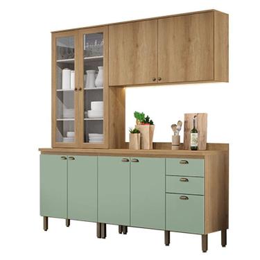 Imagem de Cozinha Modulada Finesse Composição 32 Capuccino Menta - Thb