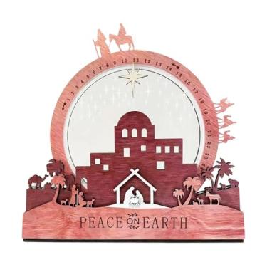 Imagem de MotiveTech Decoração de Mesa de Natal E Páscoa em Madeira, Placa Decorativa para Mesa, Enfeite de Páscoa para Interiores, Rosa, Tamanho real