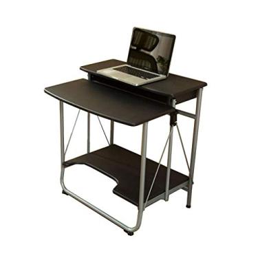 Imagem de Estação de trabalho com suporte de altura, mesa de pé móvel, mesa de computador com superfície para escritório em casa
