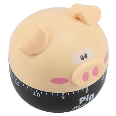 Imagem de SPYMINNPOO Temporizador de Cozinha de Porco ABS de, Temporizador de Cozimento Mecânico para Assar Bolos e Biscoitos (Cáqui)