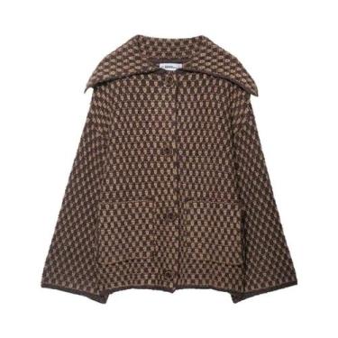 Imagem de Jaquetas De Tricô Femininas Para Outono E Inverno, Casacos Curtos De M