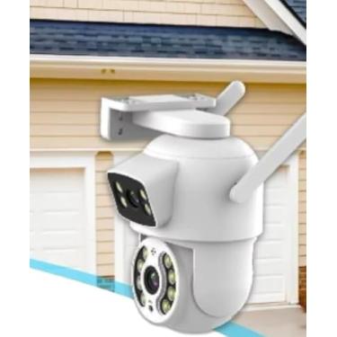 Imagem de Câmera de Segurança Externa IP PTZ 2K+, Dual Lens 3MP+3MP, WiFi, Pan Tilt 355°, Visão Noturna LED, Detecção de Movimento, Áudio Bidirecional, IP66 à Prova D'água, HD Infravermelho