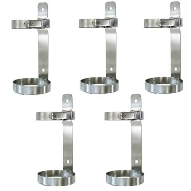 Imagem de Suporte de tanque de oxigênio de aço, rack de armazenamento de garrafa nitrosa para cilindros de 2L, 2,8L, 4L, 10L, suporte organizador de extintor de incêndio, conjunto de 5 peças para uso interno