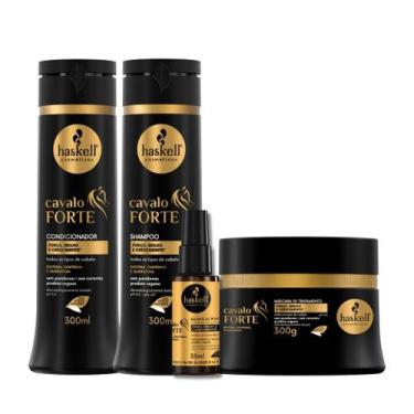 Imagem de kit Cavalo Forte Haskell 4 itens 300ml - Haskell Cosméticos