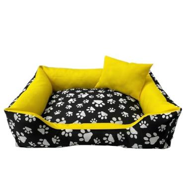 Imagem de cama pet caminha cachorro medio 60 X50 ziper removivel siliconizada fundo impermeavdel (PATINHA AMARELA)