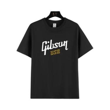 Imagem de Camiseta Masculina Gibson USA plus Size De Secagem Rápida 2025  Estilo