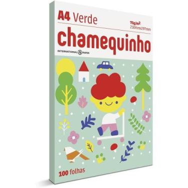 Imagem de Papel Sulfite Chamequinho A4 75g Cores - - Chamex, Verde
