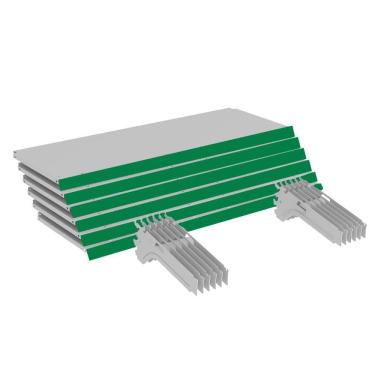 Imagem de Kit 12 Bandejas Gondola Fit 40 Branco 12X 30X90 Pe Verde