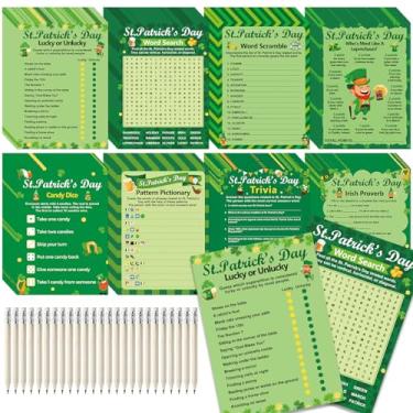 Imagem de 231 Pcs St. Patrick's Day Party Games Cards Lucky Shamrock Leprechaun Trivia Word Search Scramble Maze Games St. Patrick's Day Party Gifts Supplies for Adults Irish Classroom Activities Birthday Favor