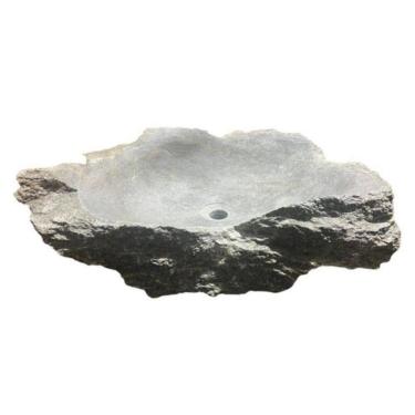 Imagem de Cuba Pia Lavabo Sobrepor De Pedra Sabao Rústica