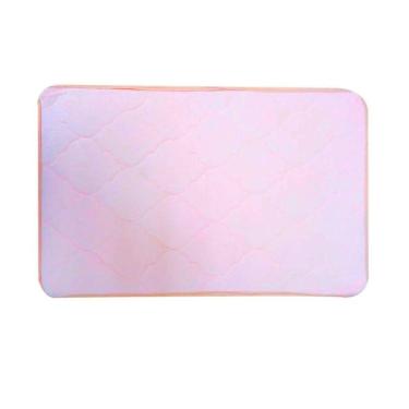 Imagem de Tapete Banheiro Macio Poliester 40 X 60 Cm Antiderrapante Rosa