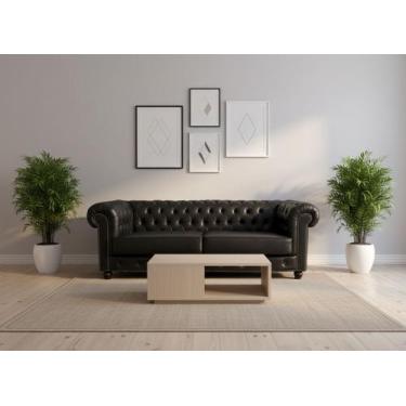 Imagem de Sofá 3 Lugares Chesterfield Classico Preto - Combo Stock