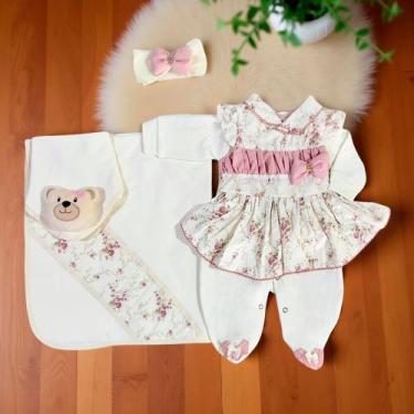 Imagem de Saída Maternidade Menina Charlote 05 Peças Roupas de Bebê - Maria's Ba