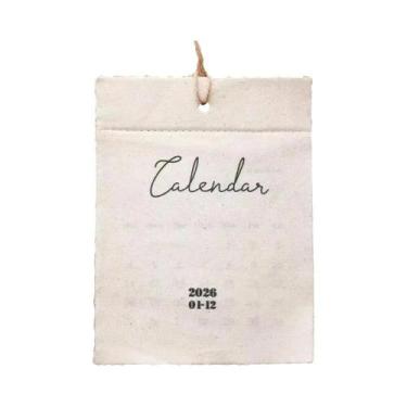 Imagem de Calendário De Parede Em Tecido De 12 Meses 2026, Planejador Têxtil Par