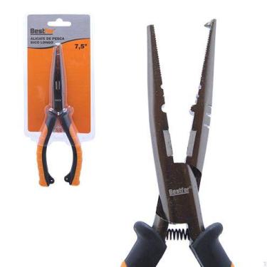 Imagem de Alicate de Pesca Emborrachado Ponta Alongada Aço Bico 7,5 - BESTFER