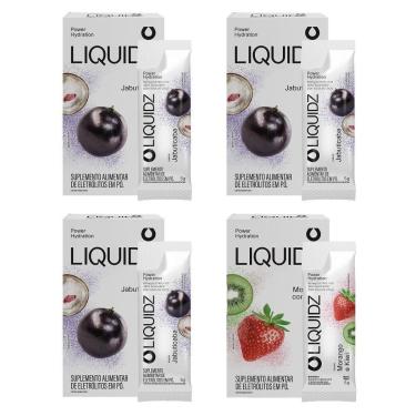 Imagem de LIQUIDZ® - Eletrólitos Zero Açúcares - Jabuticaba | Morango - Kit 4 Caixas - 24 sachês-Unissex