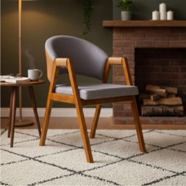 Imagem de Cadeira Sala de Jantar Premium com Braco Madeira Macica Movellu Home