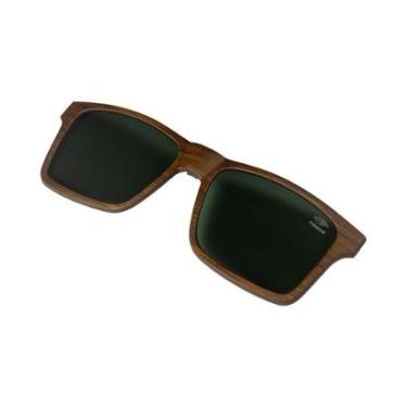 Imagem de Clip On Para Armação Mormaii Swap M6057 Madeira Fosco Lente Verde G15 Polarizada-Masculino