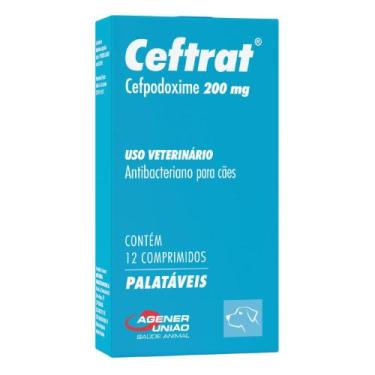 Imagem de Antibacteriano Ceftrat para Cães com 12 Comprimidos de 200 mg - AGENER