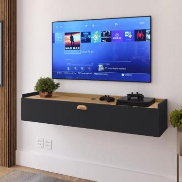 Imagem de Rack Suspenso Home Classic New Tv 32 Polegadas 1 Porta Puxador Concha 