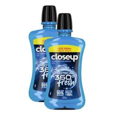 Imagem de Kit 2 Antisséptico Bucal Closeup Ice com Álcool 500ml