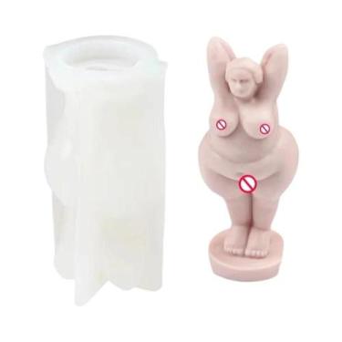 Imagem de Molde De Silicone Grande 3D De Mulher Yoga Para Estátua De Cera De Soj