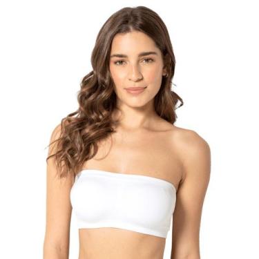 Imagem de Sutiã Top Faixa sem alça Com Bojo Removível Trifil, EG, Branco