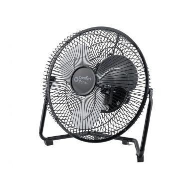 Imagem de Ventilador de Mesa/Piso Comfort Zone Cradle Preto 23 cm 3 Velocidades, Inclinável 180°, Metal, CZHV9B, 110V