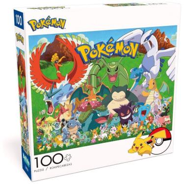 Imagem de Quebra-Cabeça Pokémon Fan Favorites 100 Peças Buffalo Games 38 x 28 cm