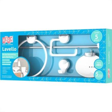 Imagem de Acessorio Wc Herc Lavello Kit Com 5 Pecas Branco /Cromado 4091, Branco