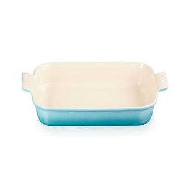 Imagem de TRAVESSA RETANGULAR LE CREUSET HERITAGE 32CM EM CERÂMICA AZUL CARIBE 71102321700001