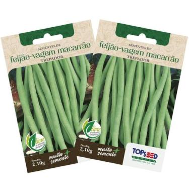 Imagem de 2X Sementes de Feijão Vagem Macarrão (Trepador) TOPSEED