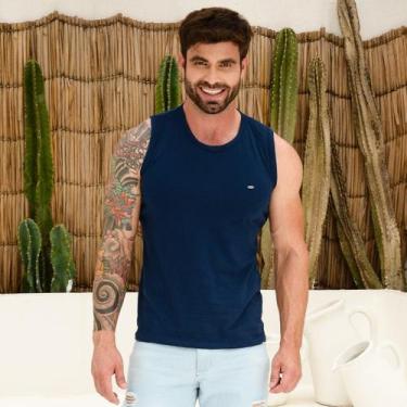 Imagem de Camiseta Regata Masculina Cotton Com Estilo Hot Verão - Ss Jeans, Azul