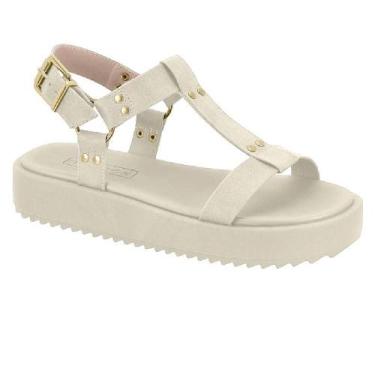 Imagem de Sandalia moleca papete ref 5489.125.5881 feminino, 36, Branco off
