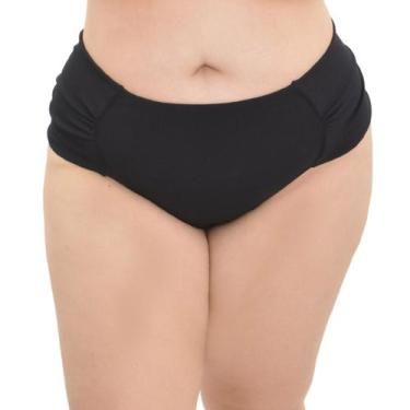 Imagem de Calcinha Biquini Bombom Texturizada Plus Size Arsié, 46, Preto