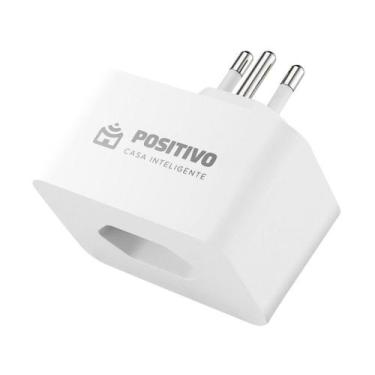 Imagem de Tomada Casa Inteligente Smart Plug Wi-fi Positivo 10a Alexa, Branco