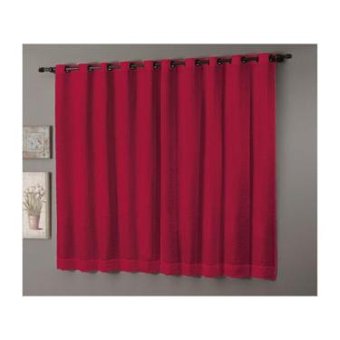 Imagem de Cortina Cetim Amassado 200 x 180 Sultan, Vermelho