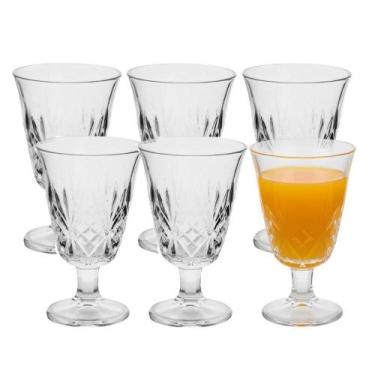 Imagem de Jogo 6 Taça De Vidro Para água Suco Turim Lotos Em Casa Tem 230ml