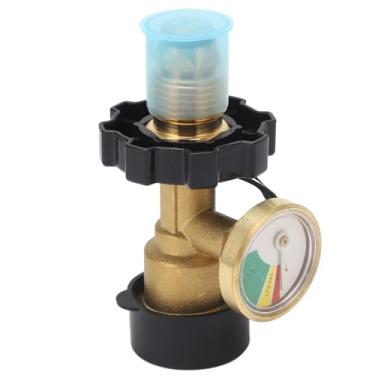Imagem de POL Gás Tank Adapter Universal Latão POL para QCC1 Adaptador de tanque de gás com manômetro para grelhadores a gás Aquecedores Fogões de campismo Tabelas Fire Pit