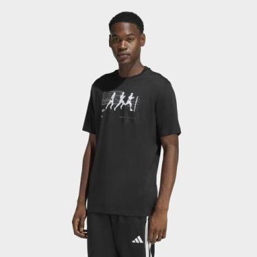 Imagem de Camiseta Adidas ANX Run Masculina, Preto, GG