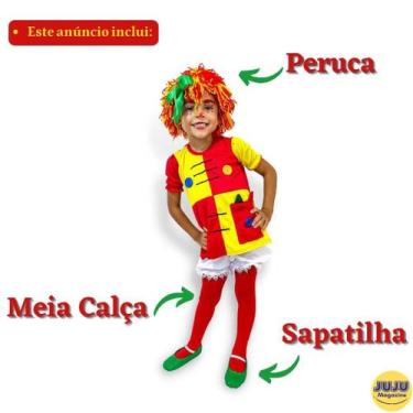 Imagem de Fantasia Emília Boneca Infantil Luxo Escolha a Melhor Opção ESCOLHA A 
