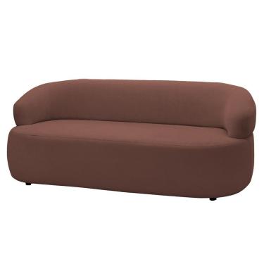 Imagem de Sofá 2 Lugares Living Orgânico Sala De Estar 140cm Conka F05 Veludo Chocolate - Mpozenato