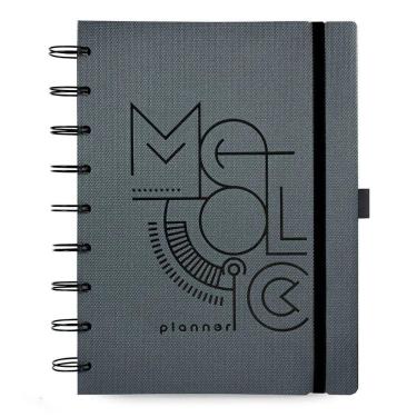 Imagem de Planner Premium Systemflex Ultra Coleção Metallic com Capa Metálica Sofisticada e Argolas Flexíveis 16,5 X 24 cm 1