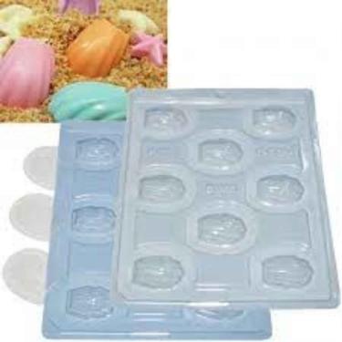 Imagem de Forma para Chocolate Especial Conchinha para Produzir Cascas Uniformes com Silicone em 3 Partes BWB